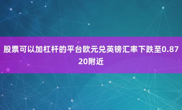 股票可以加杠杆的平台欧元兑英镑汇率下跌至0.8720附近