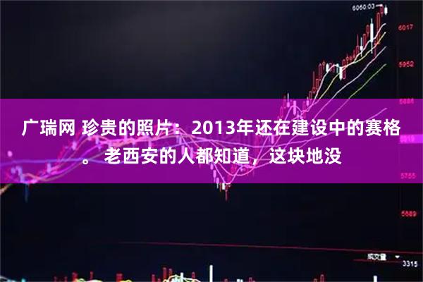 广瑞网 珍贵的照片：2013年还在建设中的赛格。 老西安的人都知道，这块地没